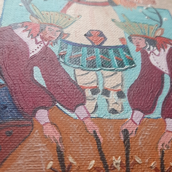 Native American Southwestern Artwork on canvas 8x10 set - Picture 6 of 8